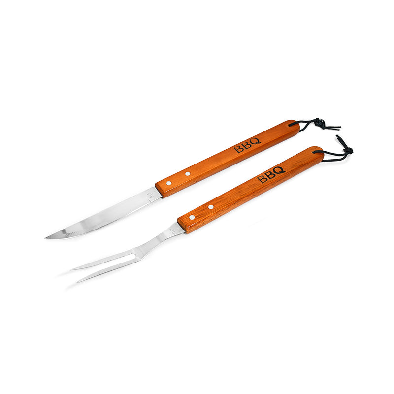 SET ASADOR 2 PZ TENEDOR CUCHILLO 39CM LH-3612