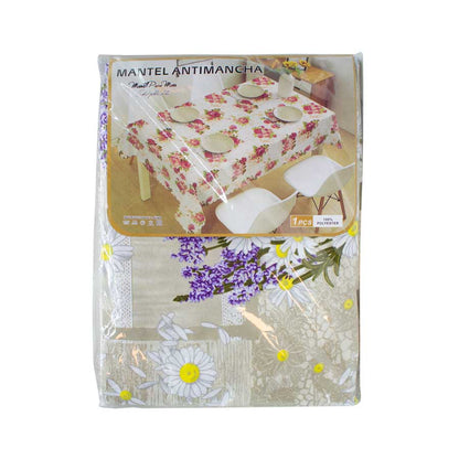 MANTEL DE TELA DISENO FLORAL 140X180CM LH-4197