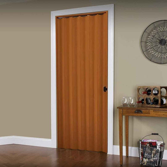 PUERTA PLEGABLE PVC 90X210CM MARRON OSCURO PLASFLE
