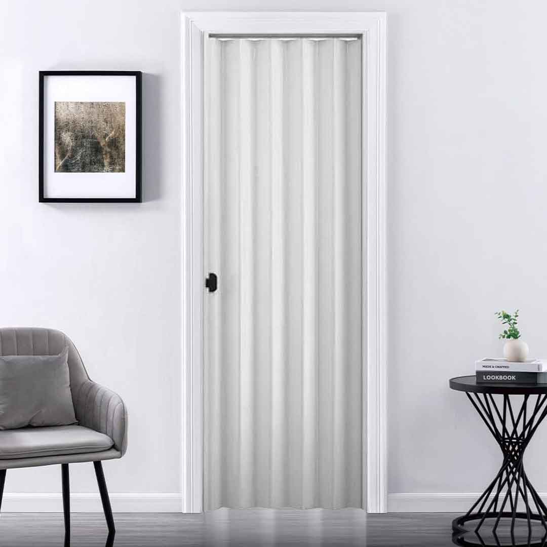 PUERTA PLEGABLE PVC 80X210CM BLANCO PLASFLEX