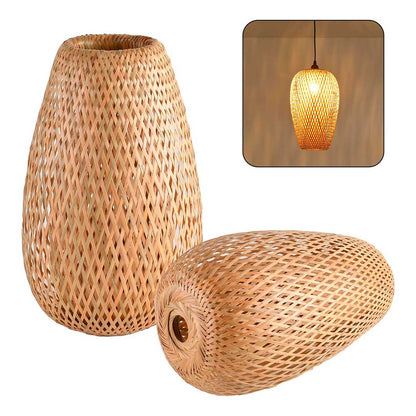 LAMPARA COLGANTE BAMBU 40CM ALTO L-7397