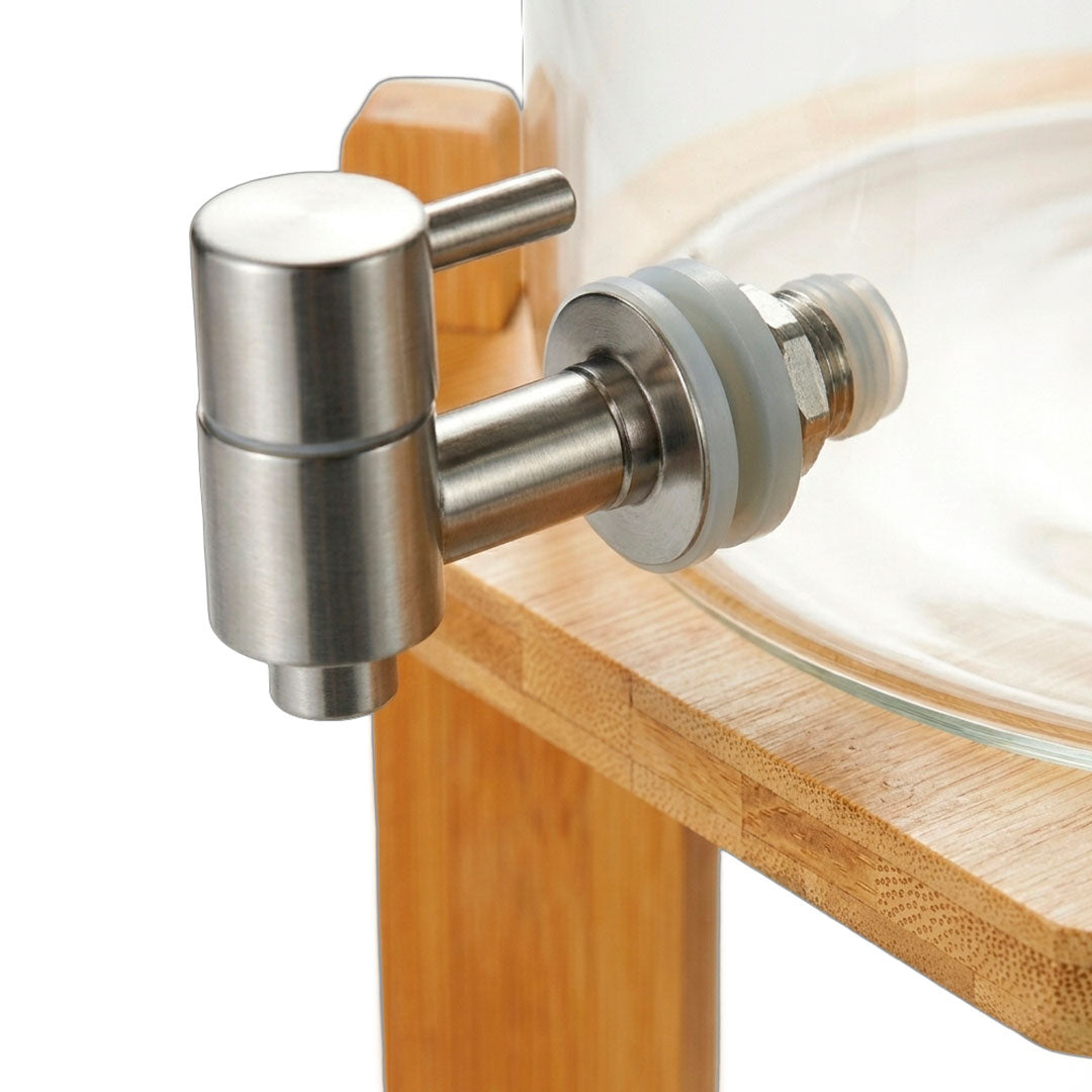 DISPENSADOR 8L DE LIQUIDOS VIDRIO /MADERA LH-3089