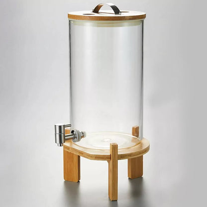 DISPENSADOR 10L DE LIQUIDOS VIDRIO /MADERA LH-3090