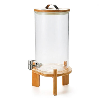 DISPENSADOR 10L DE LIQUIDOS VIDRIO /MADERA LH-3090