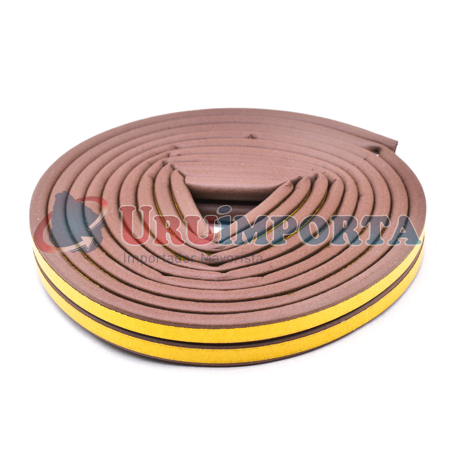BURLETE PVC 6 METROS MARRON TIPO D LH-1539