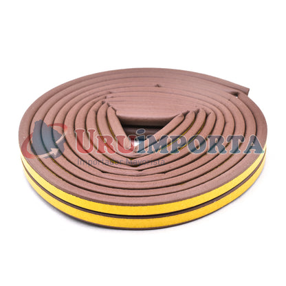 BURLETE PVC 6 METROS MARRON TIPO D LH-1539