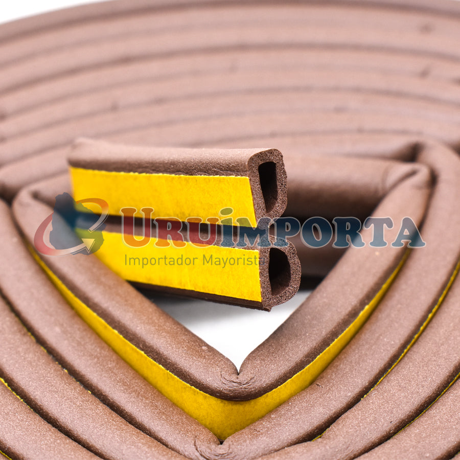 BURLETE PVC 6 METROS MARRON TIPO D LH-1539