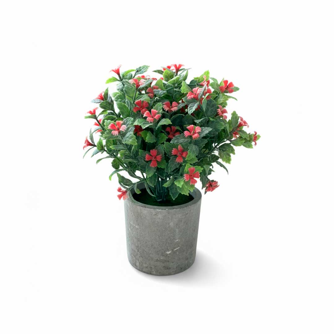 ADORNO MACETA PLANTA C/FLORES  DS506