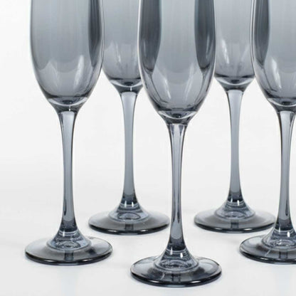 SET COPA 6PZ DE CHAMPAGNE ACERO 170ML  JX-G1808YH