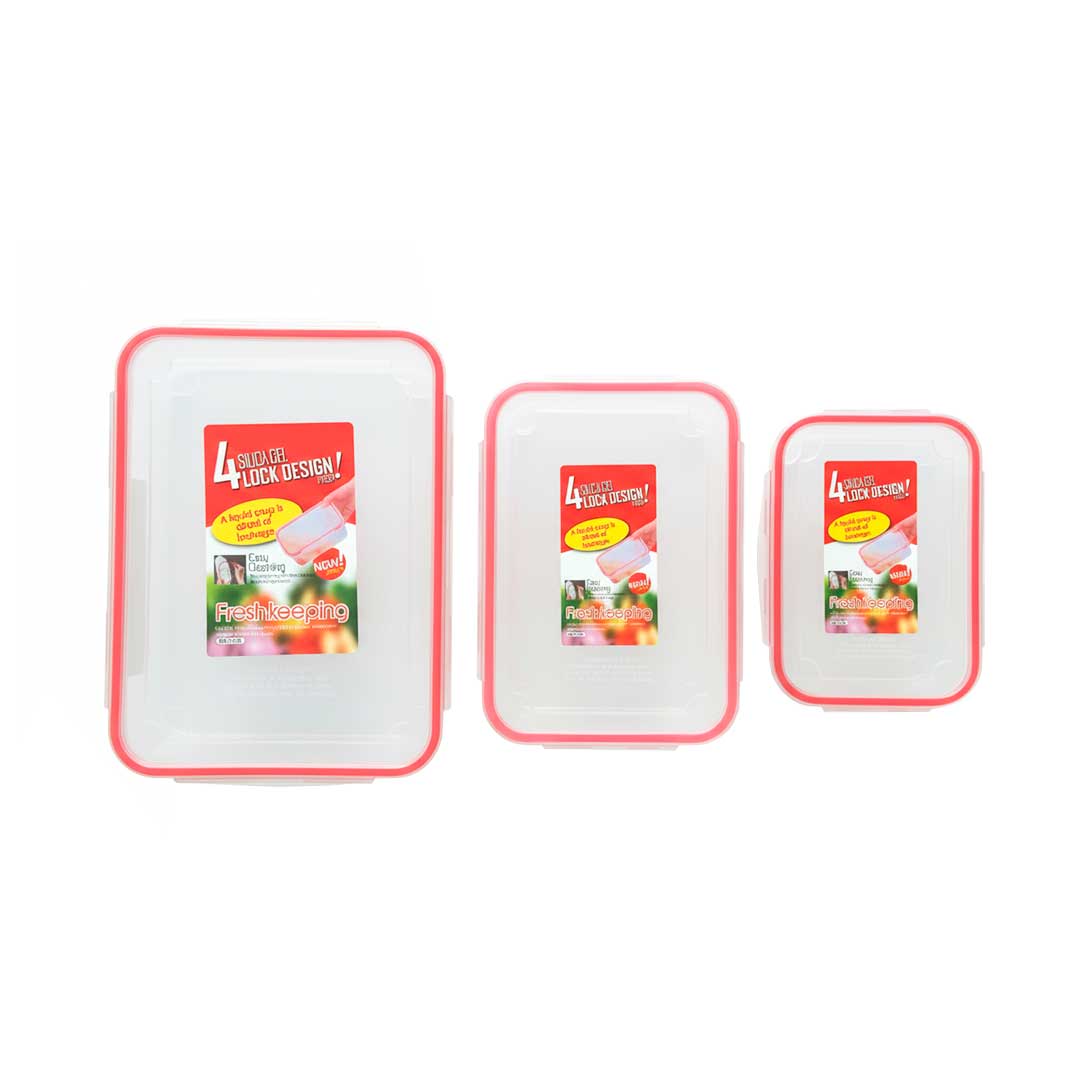 SET TUPPER 3PZ SELLO SILICONA DE COLOR ZRH-2
