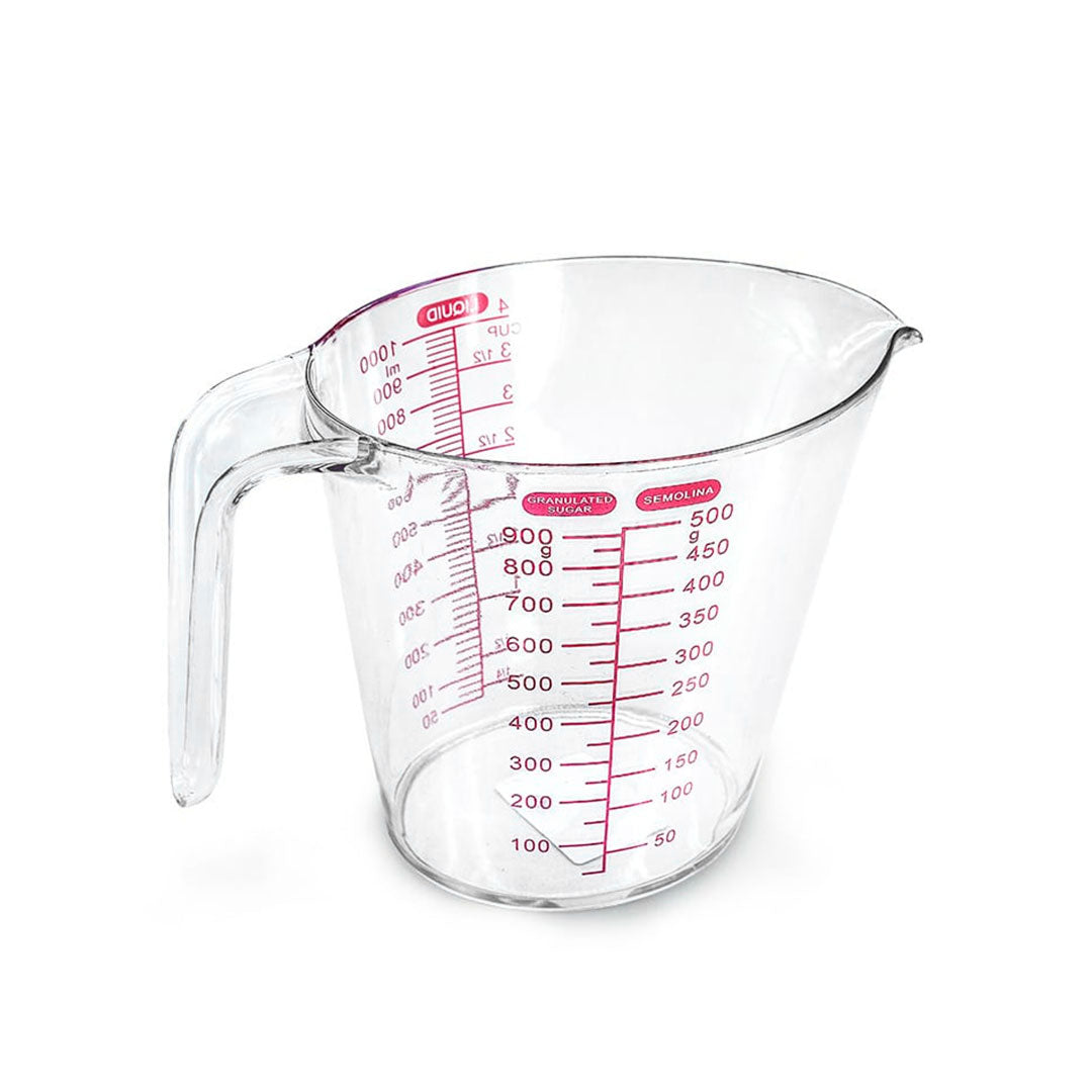 JARRA DE 1 LITRO PLASTICA CON MEDIDOR LH-3893