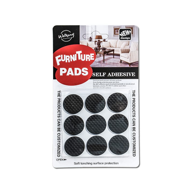 PROTECTOR AUTOADHESIVO 8PZ REDONDO NEGRO LH-3157