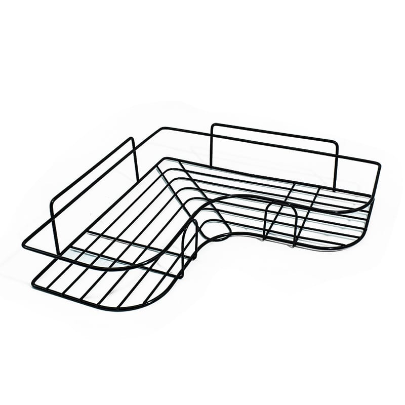 REPISA METALICA NEGRA EN ANGULO 26X26CM LH-3902