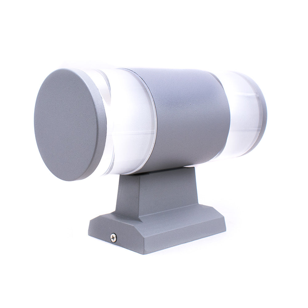 LUMINARIA LED EXTERIOR 2 LUCES COLOR GRIS LH-2098