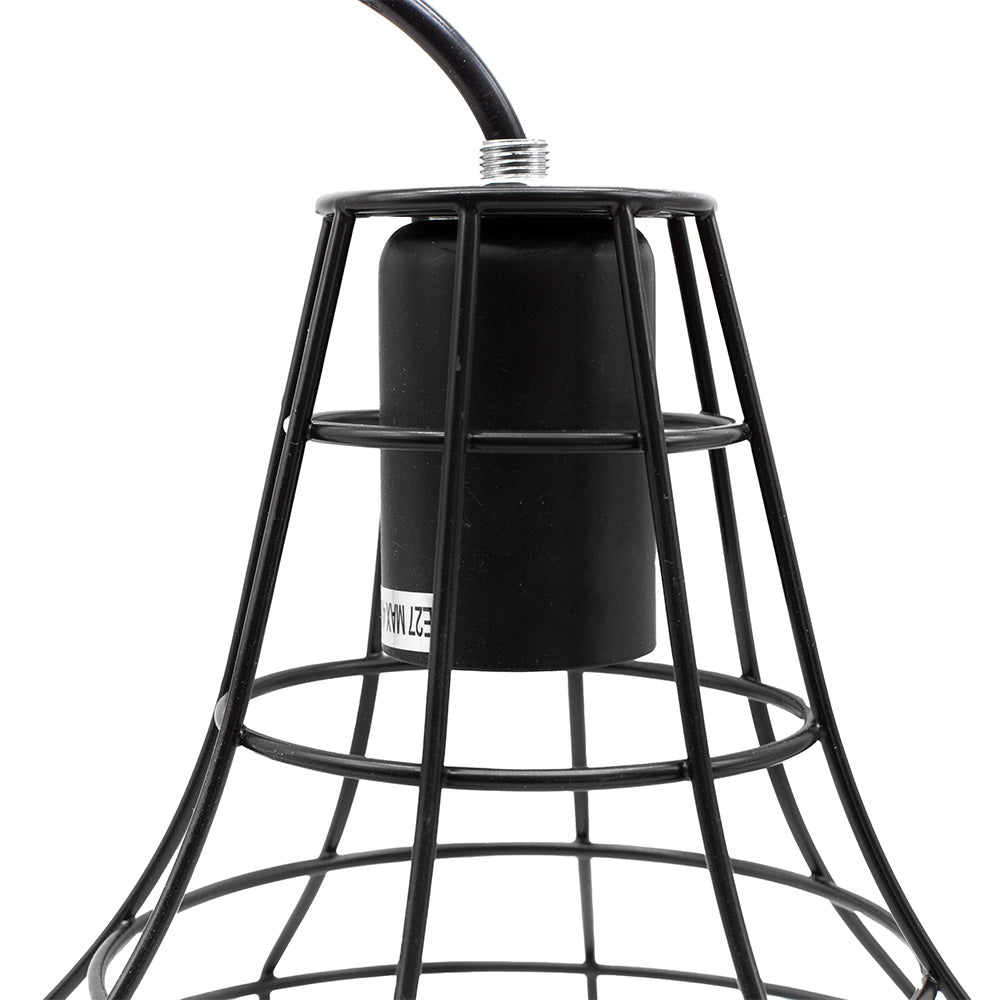 LAMPARA COLGAR VINTAGE JAULA METALICA NEGRA LH2316