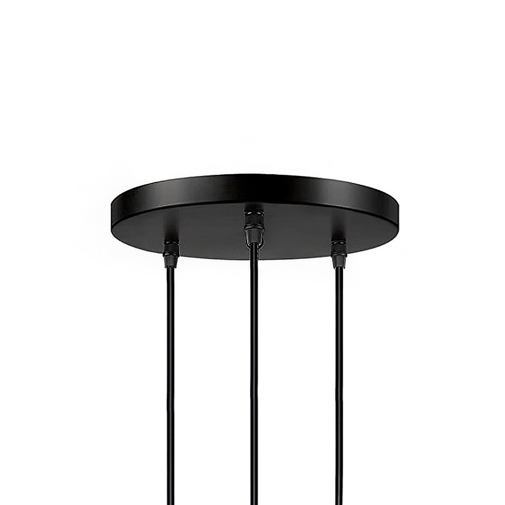 LAMPARA COLGAR JAULA 3 COPAS METALICA NEGRA LH2315
