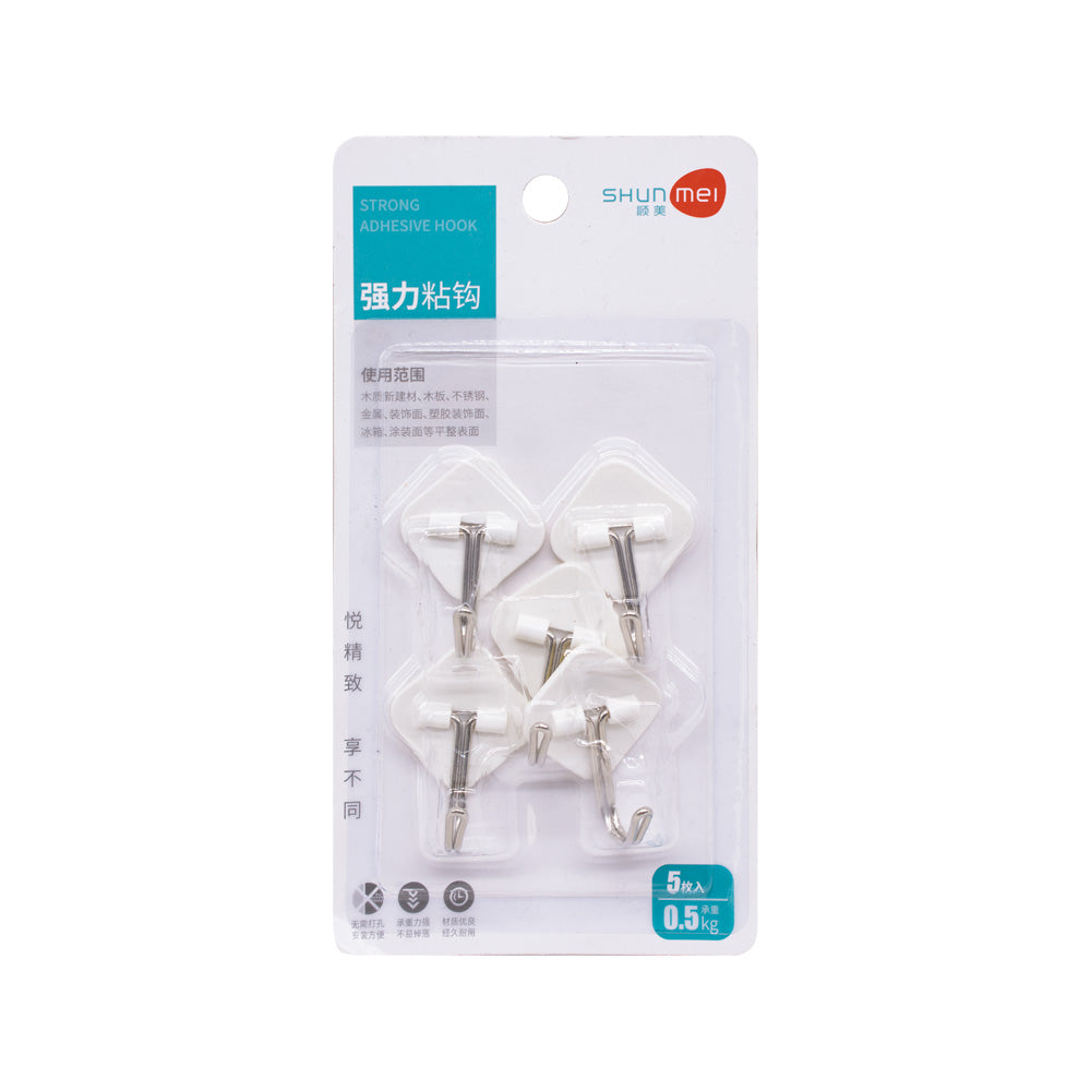 COLGADOR METALICO 5PZ ADHESIVOS LH-1706