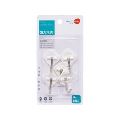COLGADOR METALICO 5PZ ADHESIVOS LH-1706