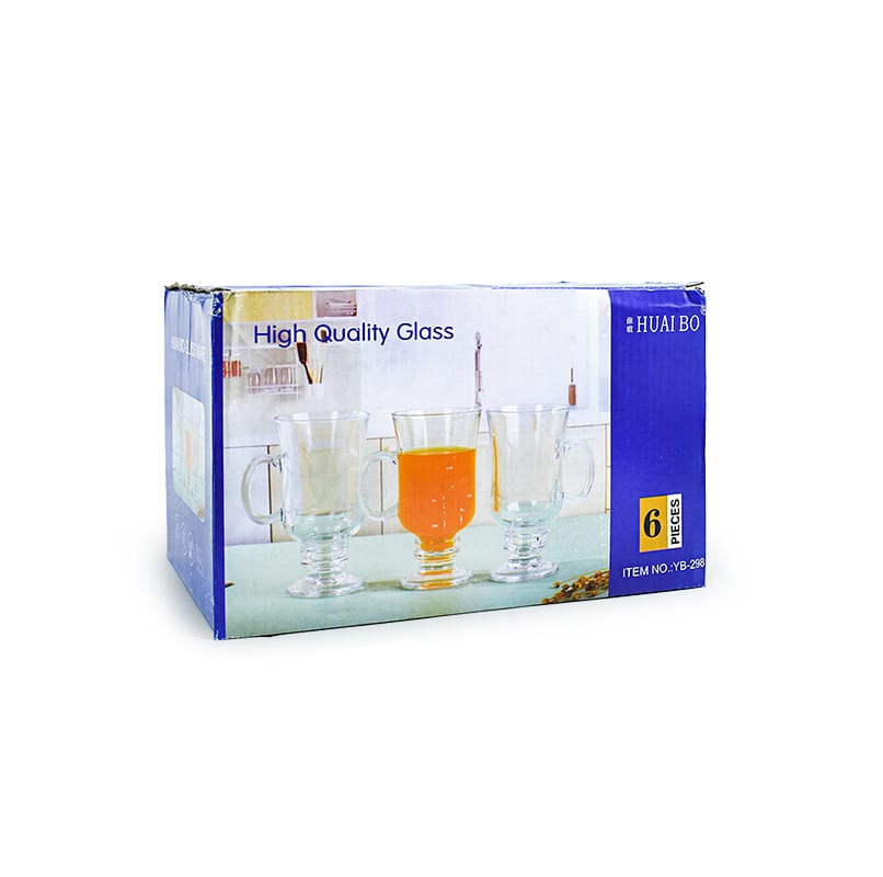 TAZA COPA VIDRIO CAFE 6UN 250ML LH-3161