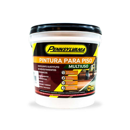 PINTURA PARA PISOS ROJO VIAL 4 KILOS PENNSYLVA