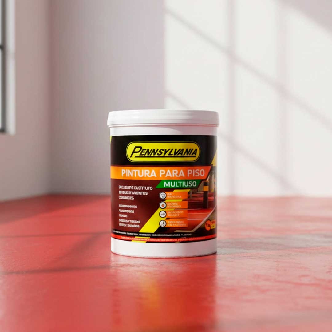 PINTURA PARA PISOS ROJO VIAL 1 KILO PENNSYLVA