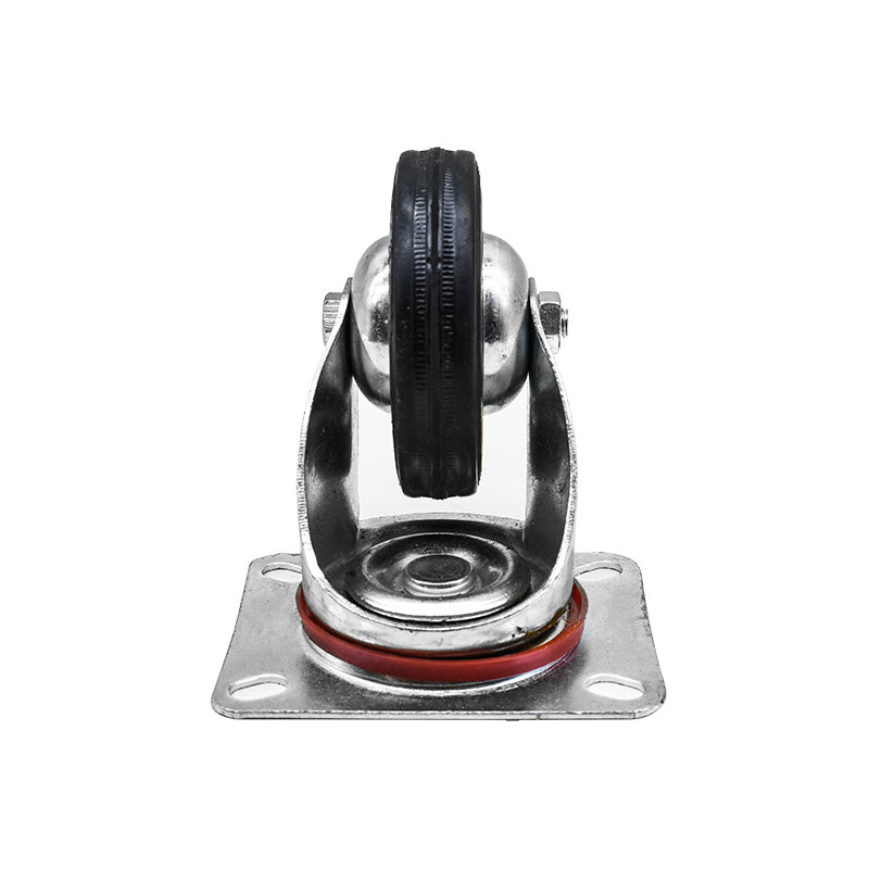 RUEDA NEGRA BASE METALICA 3.5″ GIRATORIA LH-4360