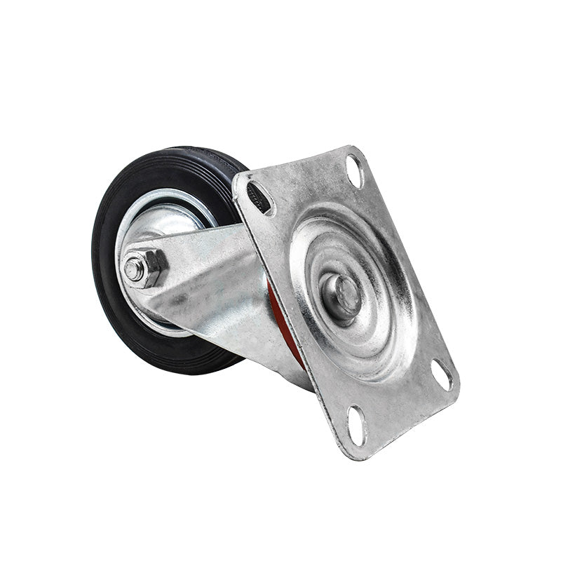 RUEDA NEGRA BASE METALICA 3.5″ GIRATORIA LH-4360