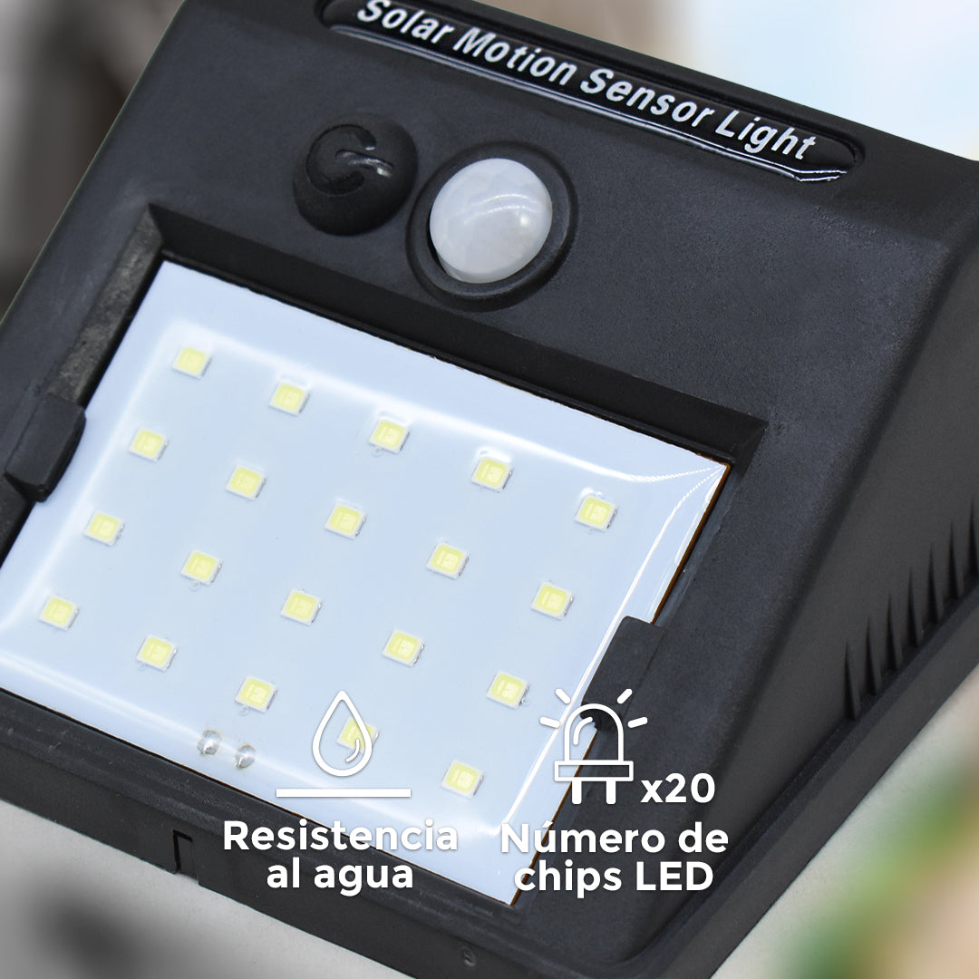 FAROL SOLAR LED CON SENSOR DE MOVIMIENTO LH-3118