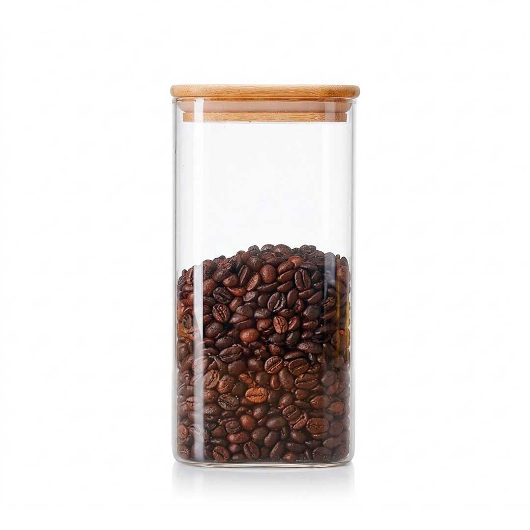 FRASCO 1300ML VIDRIO CUADRADO ALTURA 20CM LH3131