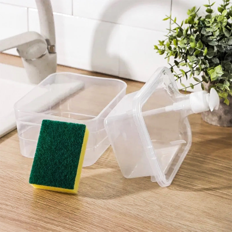 DISPENSADOR JABON Y PORTA ESPONJA PLASTICO F9921
