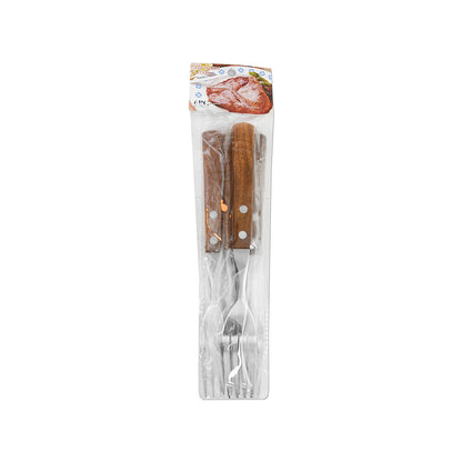 TENEDOR 6PZ MANGO MADERA EB BOLSA LH-3736
