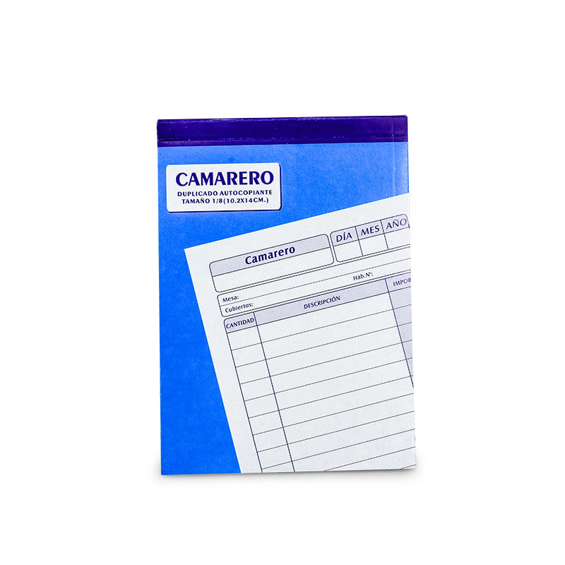 LIBRETA AUTOCOPIANTE TIPO CAMARERO 03-147105