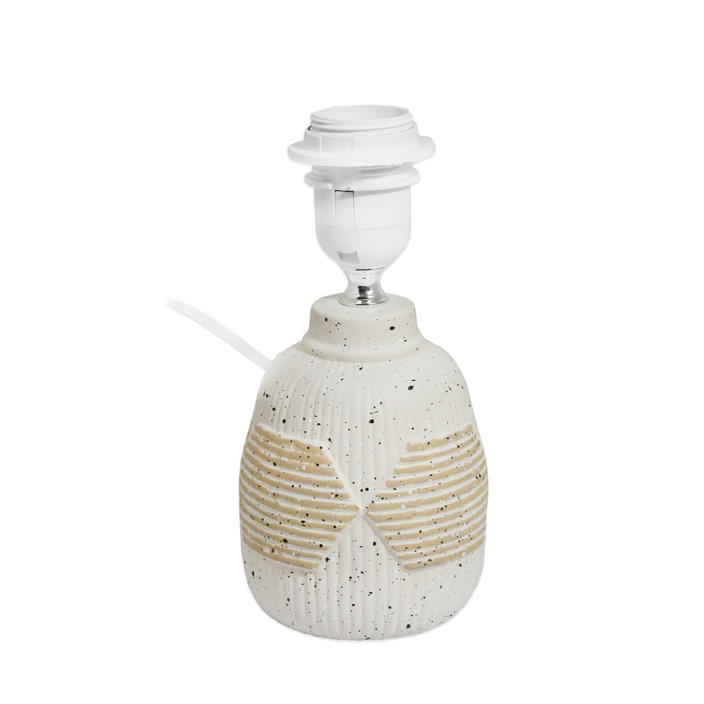 LAMPARA BEIGE O GRIS DE MESA LH-3921