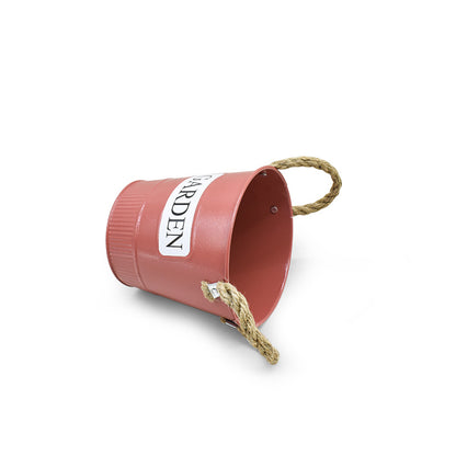 MACETERO METALICO TIPO BALDE DIAMETRO 13CM GMRBK37