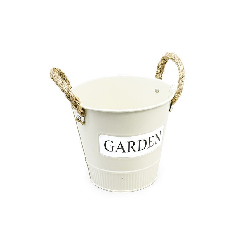 MACETERO METALICO TIPO BALDE DIAMETRO 13CM GMRBK37