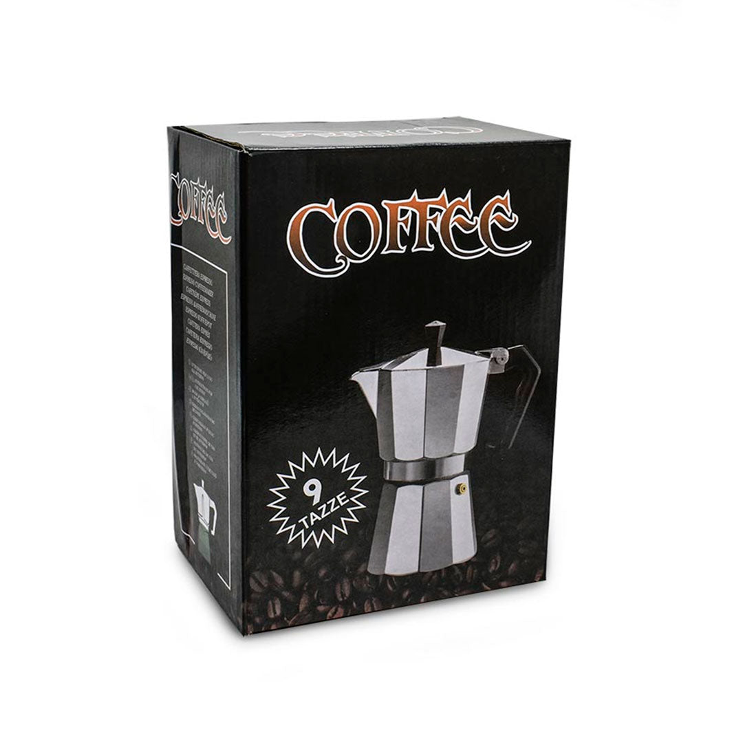 CAFETERA 9 TAZAS METALICA TIPO ITALIANA GM-R4514
