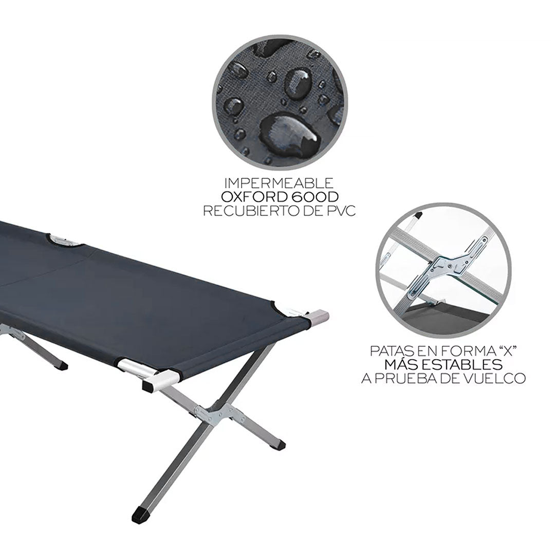 CATRE PLEGABLE DE LONA Y ALUMINIO LH-3985