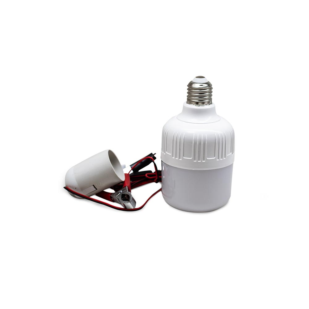LAMPARA LED 9W 12V CON PINZAS PARA BATERIA LH-3397