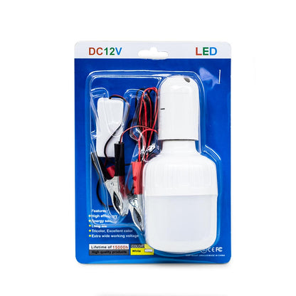 LAMPARA LED 12W 12V CON PINZAS P/BATERIA LH-3398