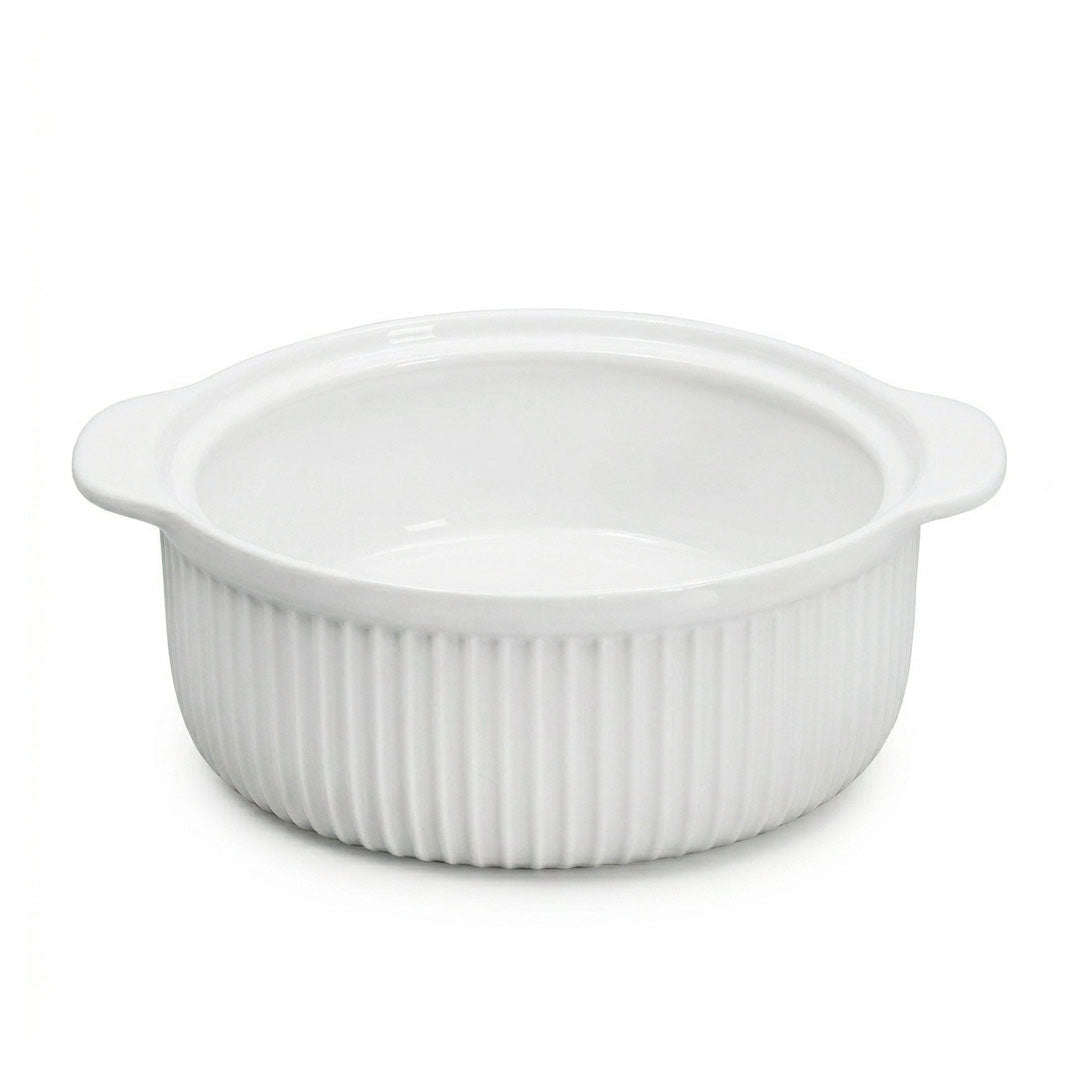 BOWL DE CERAMICA BLANCO 21CM CON TAPA LH-3829