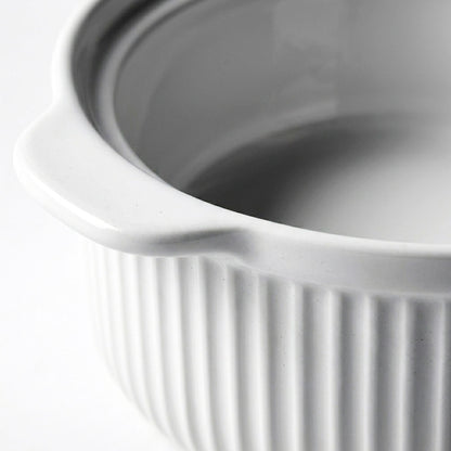 BOWL DE CERAMICA BLANCO 21CM CON TAPA LH-3829