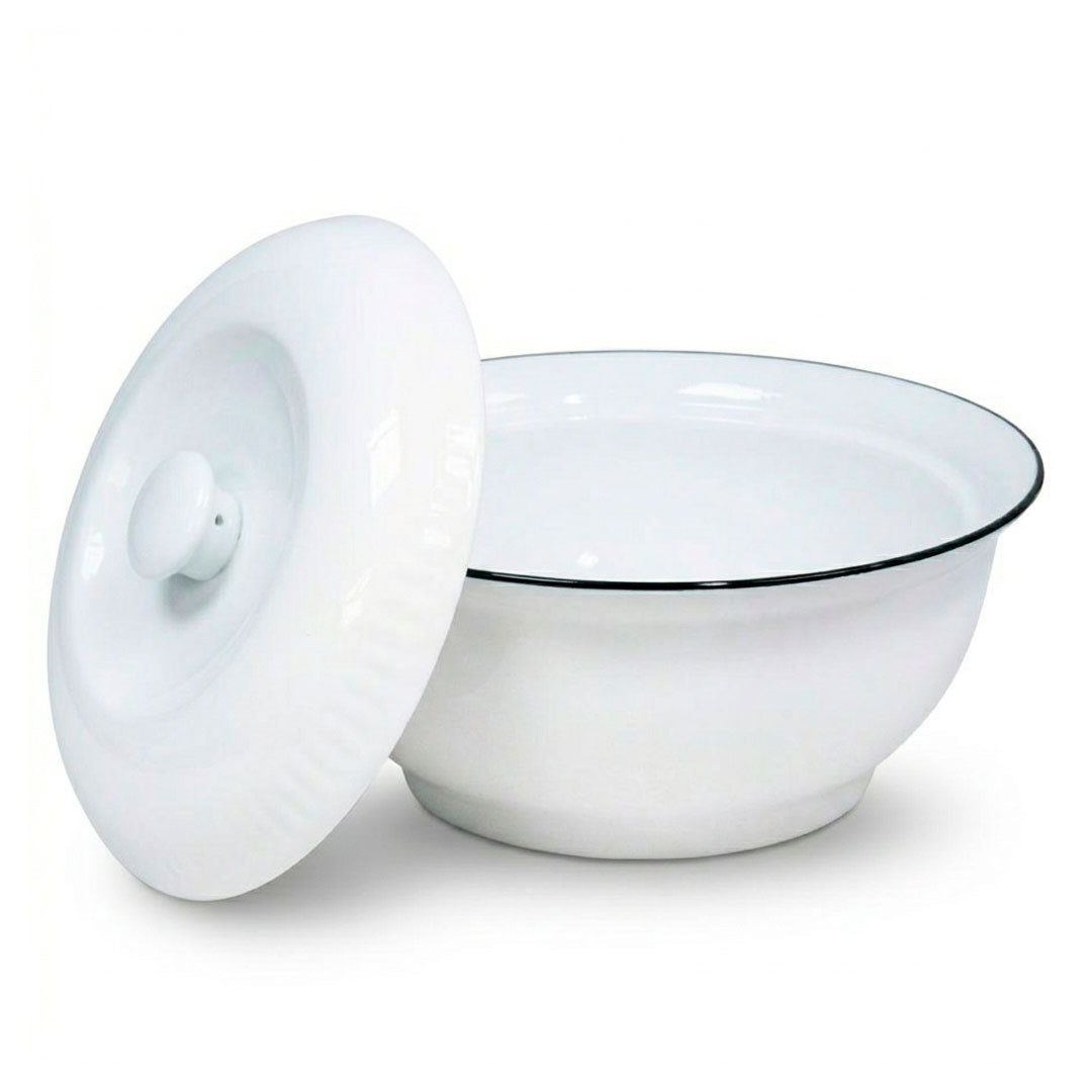 BOWL CERAMICO BLANCO BORDE NEGRO 24CM LH-3831