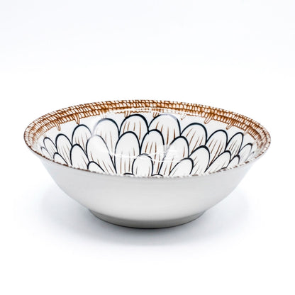 BOWL 18CM CERAMICA DISENO PETALOS LH-3811