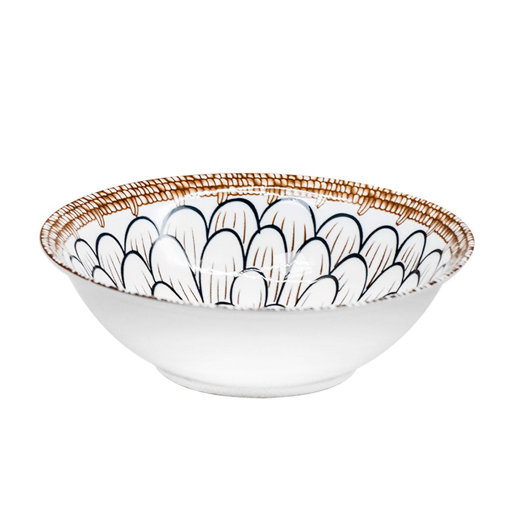 BOWL 21CM CERAMICA DISENO PETALOS LH-3810