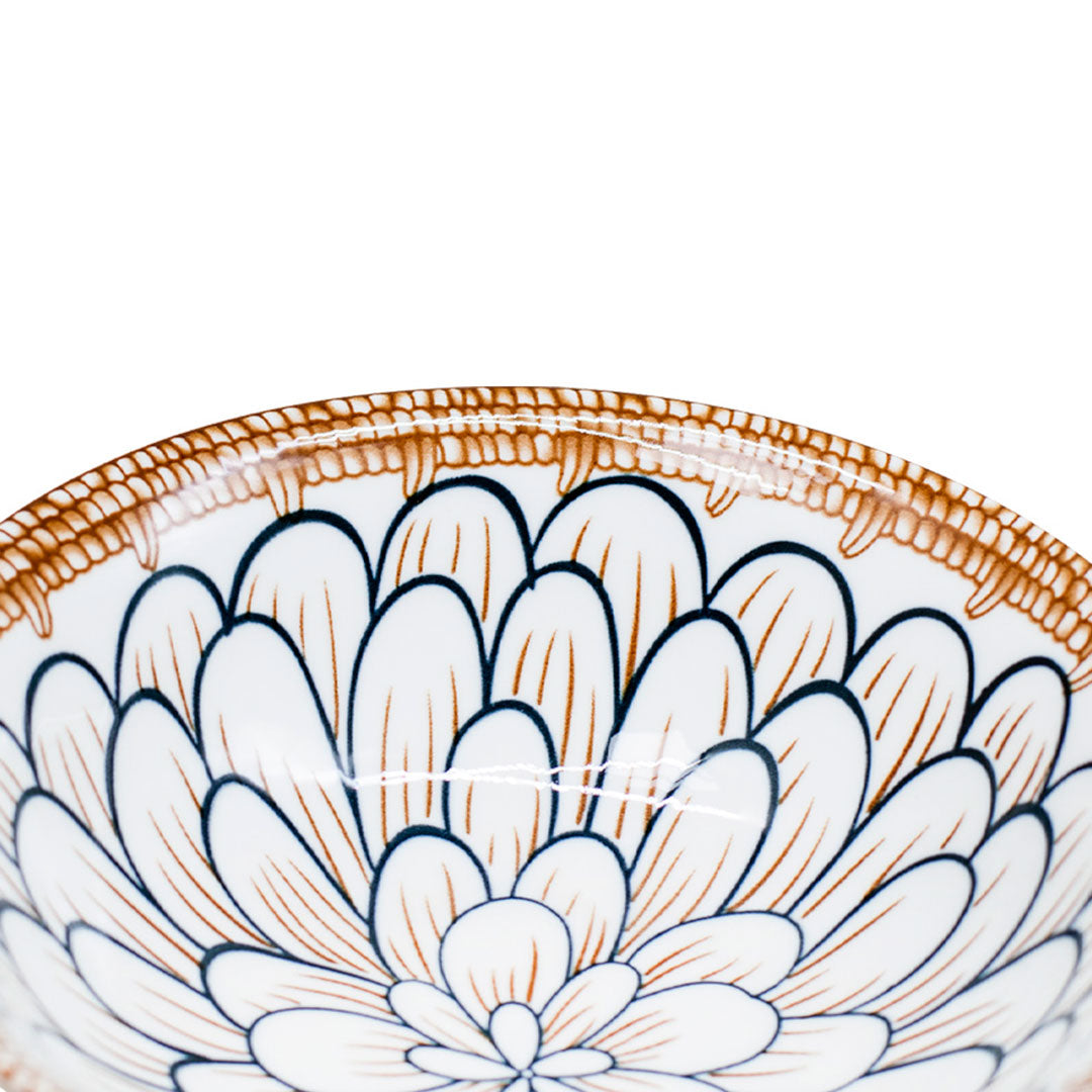 BOWL 21CM CERAMICA DISENO PETALOS LH-3810