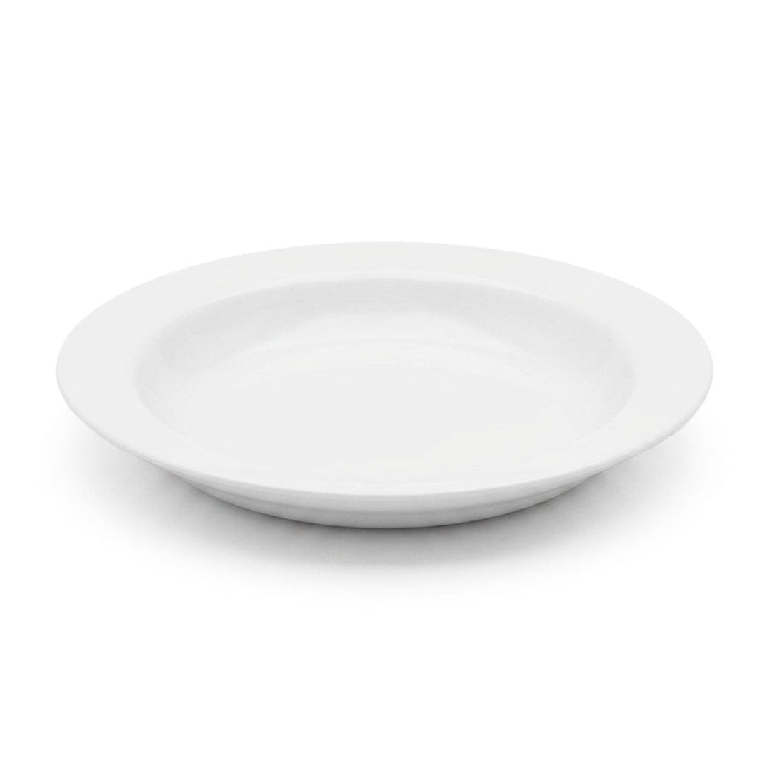 PLATO HONDO 23CM CERAMICO BLANCO LISO LH-3800