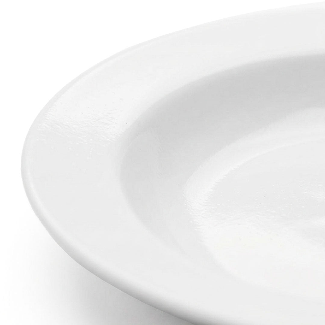 PLATO HONDO 23CM CERAMICO BLANCO LISO LH-3800