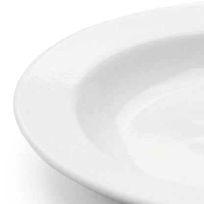 PLATO HONDO 23CM CERAMICO BLANCO LISO LH-3800