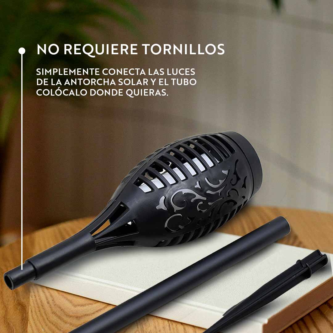 FAROL ANTORCHA SOLAR LED PARA JARDIN 40CM LH-3238