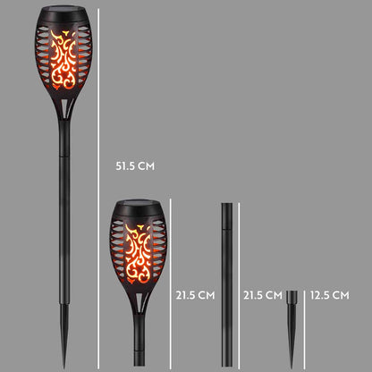 FAROL ANTORCHA SOLAR LED PARA JARDIN 40CM LH-3238